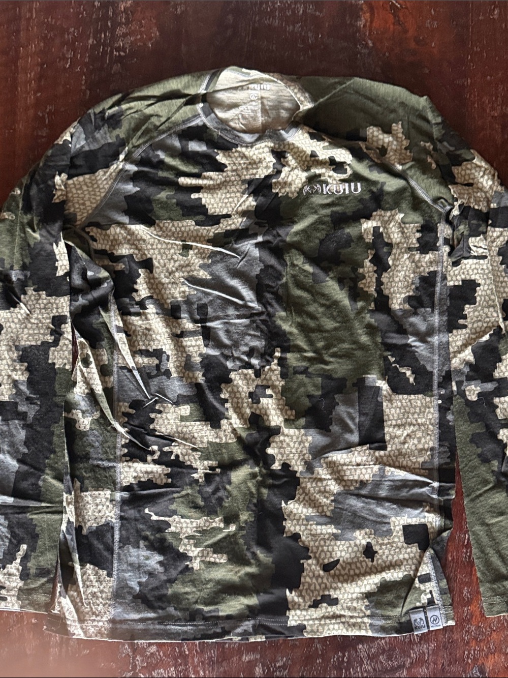 KUIU Men's Camo Long Sleeve Shirt Jacket - Olive, Black, Gray
